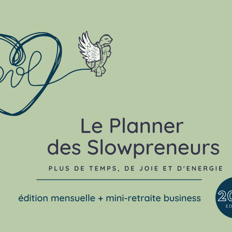 Planner +retraite- 2022 édition mensuelle Slowpreneurs.com planner des slowpreneurs